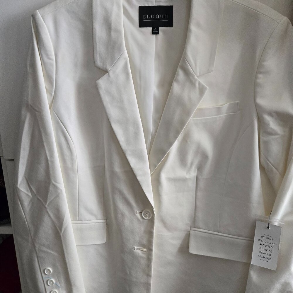 Womens White Blazer - Nordstrom Eloquii - Size 18